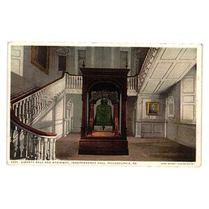 Liberty Bell Stairway Independence Hall Vintage Postcard Detroit Publishing Co
